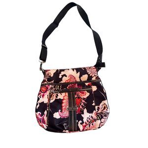 Franco Sarto Women's Multicolor Floral Print Crossbody Bag Size 10" x 10"